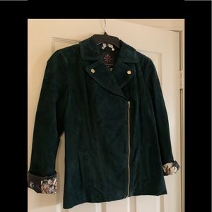 Isaac Mizrahi Suede Motorcycle Jacket - NEW